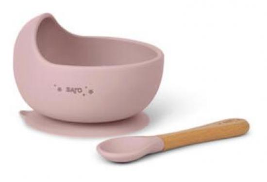 Kinder Geschirr-Set Nordic Wave 2tlg. - rosa