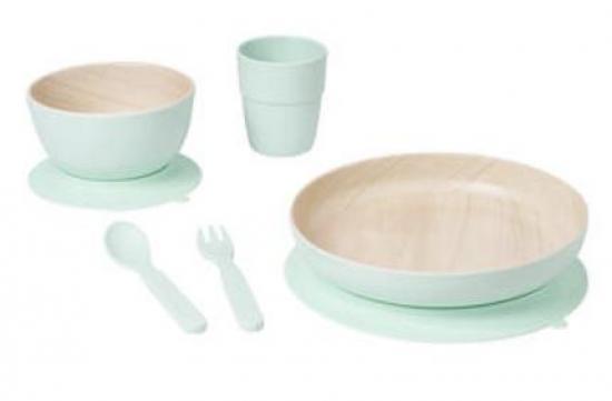Kinder Geschirr-Set �Nordic� 5tlg. - mint