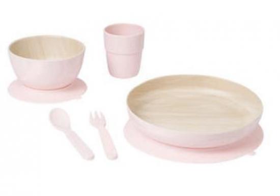 Kinder Geschirr-Set �Nordic� 5tlg. - rosa