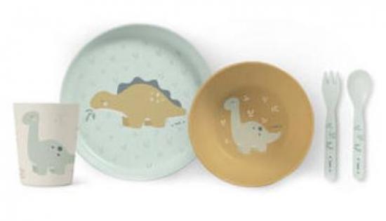Kinder Geschirr-Set �Dinos� 5tlg. - gelb