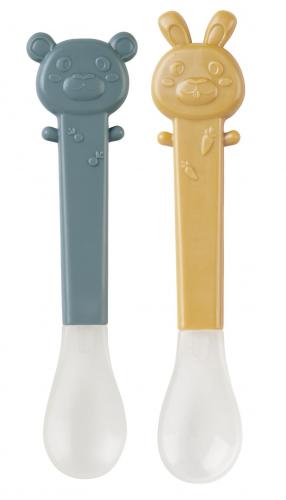 Kinderlffel  2tlg. - gelb & mint