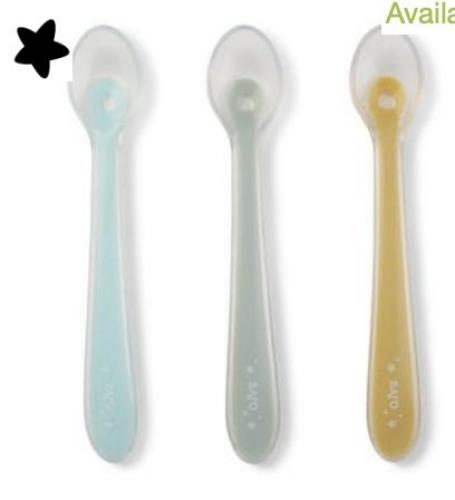 Kinder Silikonlffel 3tlg. - bunt (blau, mint, gelb)