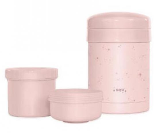 Isolierbehlter mit Container - rosa