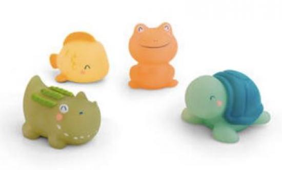 Badespielzeug Wrmesensor-Tiere 4tlg. - bunt