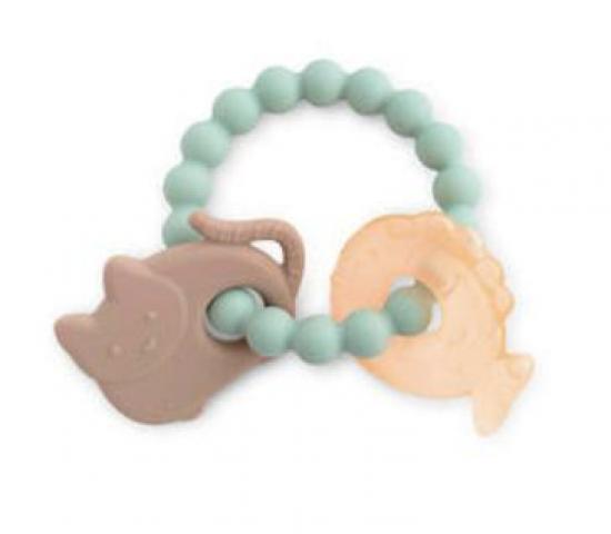 Spiel & K�hlbei�ring �Katze & Fisch� - mint