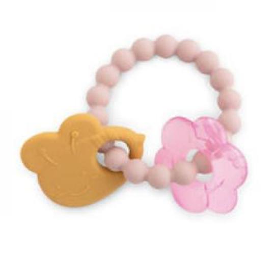 Spiel & K�hlbei�ring �Biene & Blume� - rosa