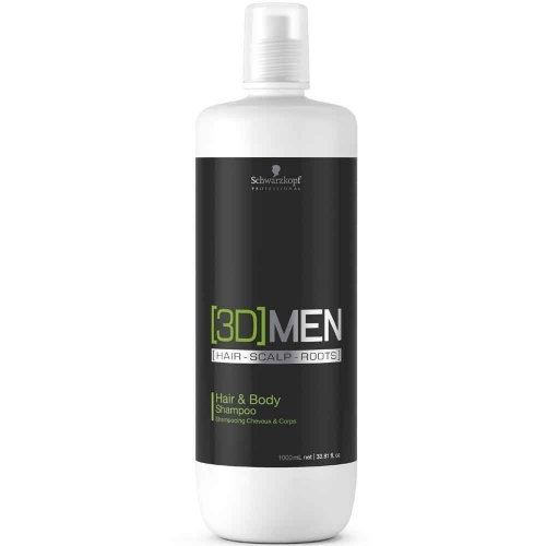 Schwarzkopf Professional 3D Men Hair & Body Shampoo - Inhalt: 1000ml