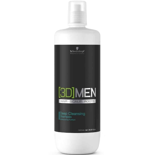 Schwarzkopf Professional 3D Men Deep Cleansing / Tiefenreinigungs-Sampoo  - Inhalt: 1000ml