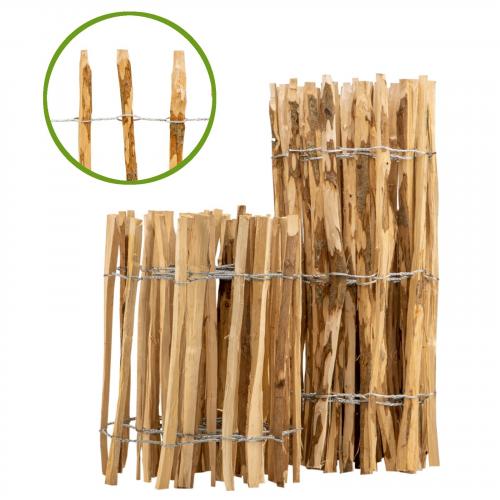Kastanienzaun / Staketenzaun aus Haselnuss - H�he: 80 cm - L�nge: 500 cm - Lattenabstand: 7-9 cm