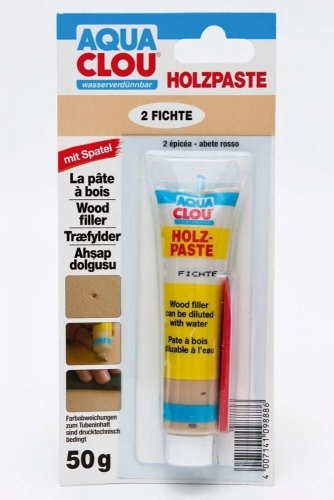 Alfred Clouth Lackfabrik GmbH & Co. KG AQUACLOU Holzpaste wasserverd�nnbar - Auswahl: Nr. 16 wei�_15100016000050 1er Pack