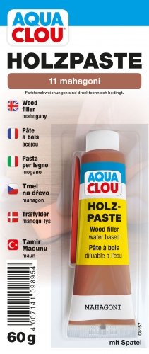 Alfred Clouth Lackfabrik GmbH & Co. KG AQUACLOU Holzpaste wasserverd�nnbar - Auswahl: mahagoni_15