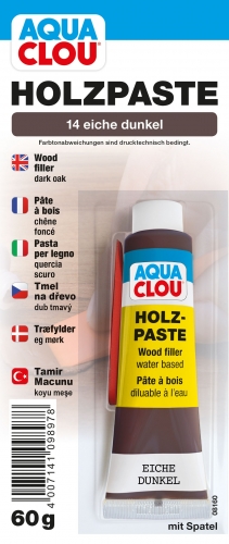 Alfred Clouth Lackfabrik GmbH & Co. KG AQUACLOU Holzpaste wasserverd�nnbar - Auswahl: eiche dunkel_15