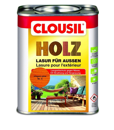 Alfred Clouth Lackfabrik GmbH & Co. KG CLOU CLOUsil� Holzlasur f�r au�en - Auswahl: oregon-pine_100