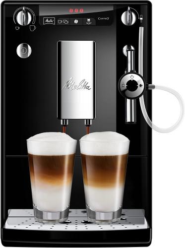 Melitta Caffeo Solo & Perfect Milk E957-101 Schlanker Kaffeevollautomat mit Auto-Cappuccinatore | Automatische Reinigungsprogramme | Automatische Mahlmengenregulierung | Schwarz
