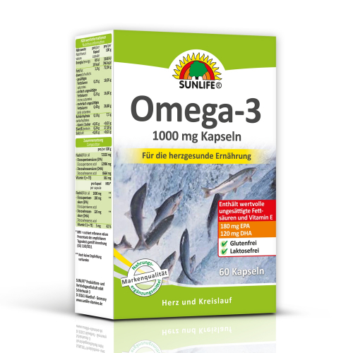 Sunlife Omega 3 1.000 mg Kapseln, 60 Kapseln