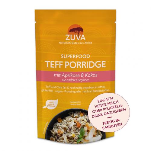 ZUVA Superfood Teff Porridge - Mit Aprikose & Kokos