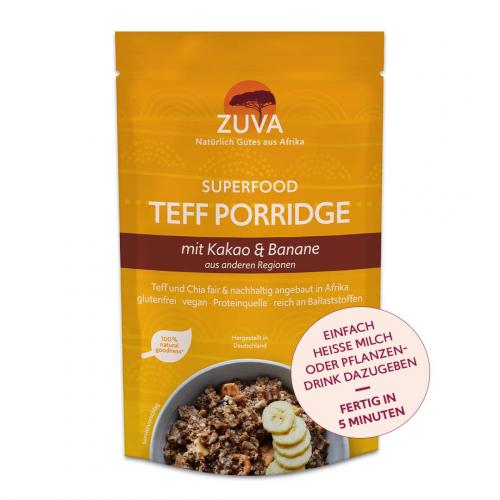 ZUVA Superfood Teff Porridge - Mit Kakao & Banane