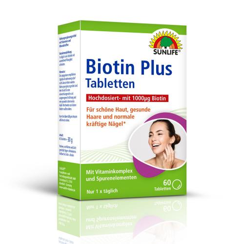 SUNLIFE� Produktions- und Vertriebsgesellschaft mbH Sunlife Biotin Plus Tabletten, 60 Tabletten