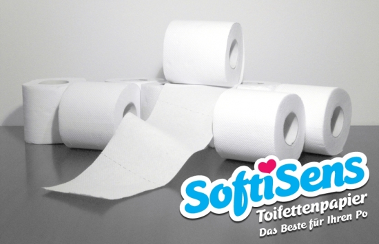 Toilettenpapier 3-lagig // 250 Blatt; 9x8 Rollen - Menge: 1 Paket