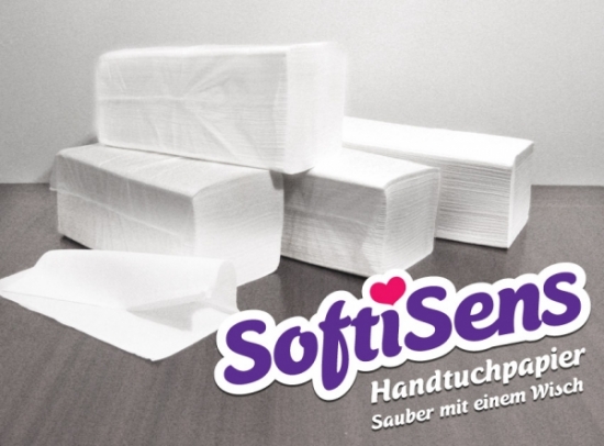 Handtuchpapier hochwei; 2-lagig Zick Zack; 3200 Blatt - Menge: 1 Karton