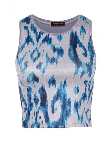 Mandala Cropped Top - Farbe: ikat print - Gr��e: M