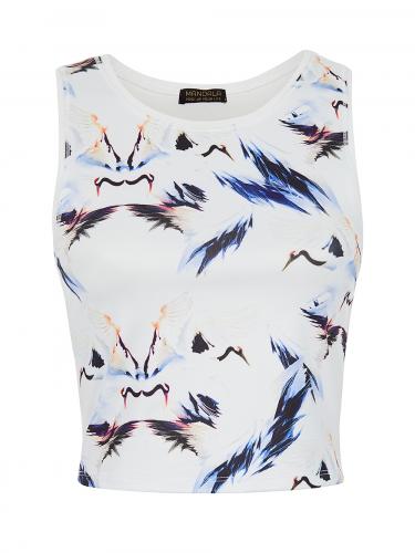 Mandala Cropped Top - Farbe: pelikan print - Gr��e: M
