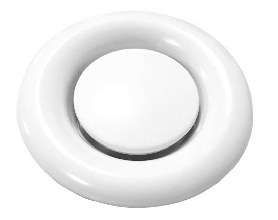 Tellerventil DN 125 Abluft, inklusive Montagerahmen, reinwei�, �hnlich RAL 9010