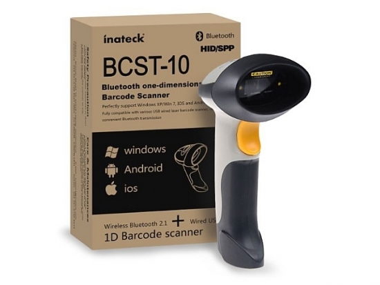 Inateck BCST-70 mit USB und Bluetooth Barcodescanner