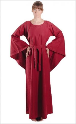 B�RES Leinenkleid - Farbe: weinrot - Gr��e: Einheitsgr��e