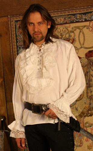 BRES Spitzen-Rschenhemd Viskose - Farbe: schwarz - Gre: L