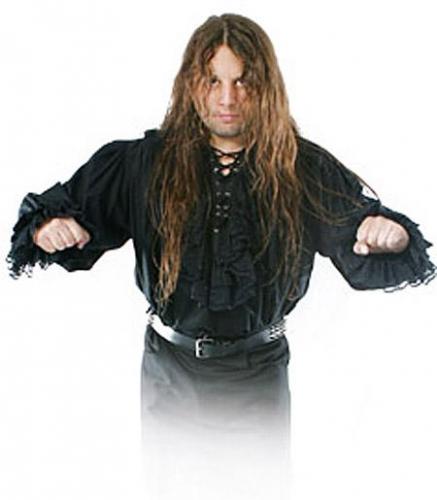 B�RES Spitzen-R�schenhemd Viskose - Gr��e: S/M - Farbe: schwarz