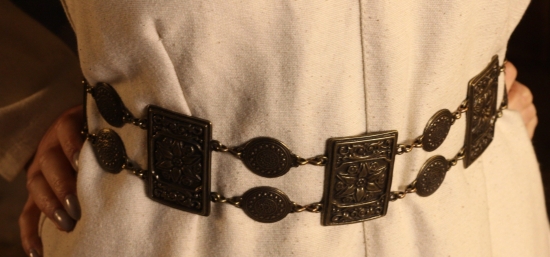 HELMUT EHRHARDT LEDERWARE Hftgrtel/ Kettengrtel Rechtecke - Farbe: messing