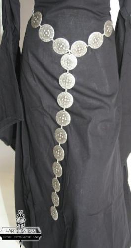 HELMUT EHRHARDT LEDERWARE Hftgrtel/ Kettengrtel mit groen Scheiben Y - Farbe: silber