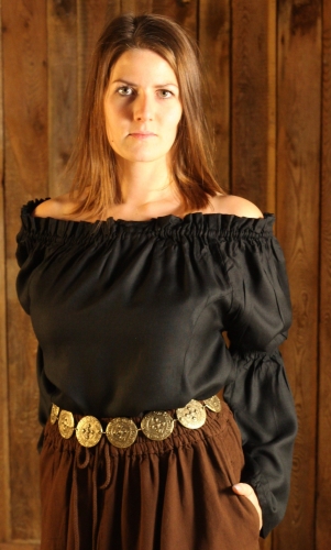 HELMUT EHRHARDT LEDERWARE Hftgrtel/ Kettengrtel mit groen Scheiben - Farbe: messing