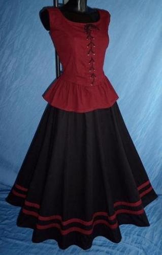 IMEX-MODEN Corsagenbluse Mittelalter - Farbe: weinrot - Gre: M