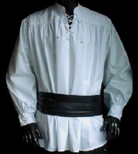 IMEX-MODEN Piratenhemd mit Stehkragen - Gre: L - Farbe: wei