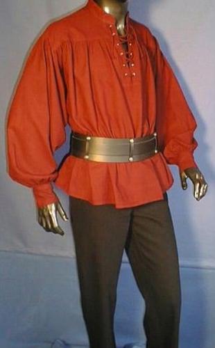 IMEX-MODEN Piratenhemd, Mittelalterhemd - Farbe: weinrot - Gre: S