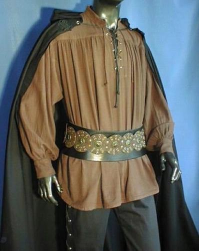 IMEX-MODEN Piratenhemd, Mittelalterhemd - Gre: S - Farbe: dunkelbraun