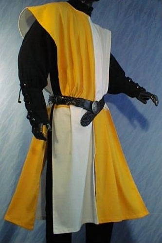 IMEX-MODEN Waffenrock Schachbrett, seitlich offen - Gre: Einheitsgre - Farbe: wei/gelb