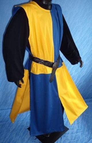 IMEX-MODEN Waffenrock Schachbrett, seitlich offen - Gre: Einheitsgre - Farbe: blau/gelb