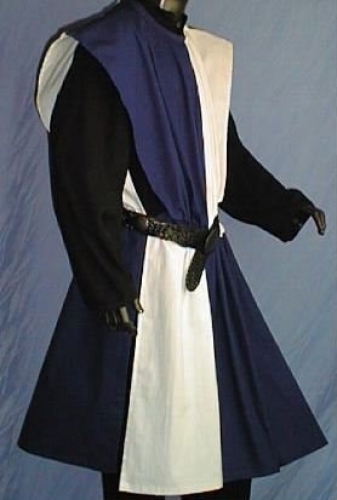 IMEX-MODEN Waffenrock Schachbrett, seitlich offen - Gre: Einheitsgre - Farbe: blau/wei