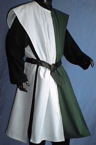 IMEX-MODEN Waffenrock mittig geteilt - Gre: Einheitsgre - Farbe: grn/wei