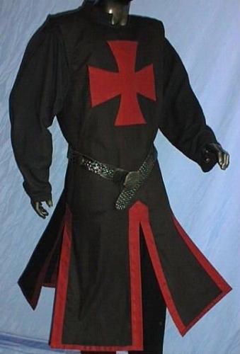 IMEX-MODEN Waffenrock Tempelritter - Farbe: schwarz/weinrot - Gr��e: XL