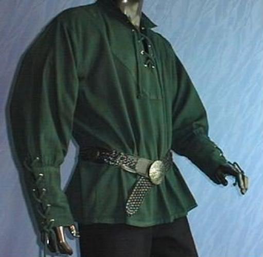 IMEX-MODEN Stehkragenhemd Mittelalter-Hemd - Farbe: gr�n - Gr��e: S