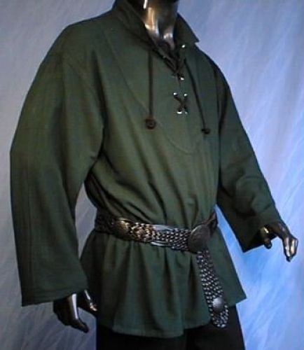 IMEX-MODEN Stehkragenhemd Mittelalterhemd - Farbe: grn - Gre: S