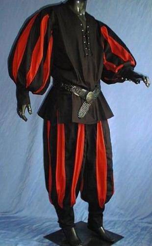 IMEX-MODEN Landsknecht Kost�m - Gr��e: XL - Farbe: schwarz/rot