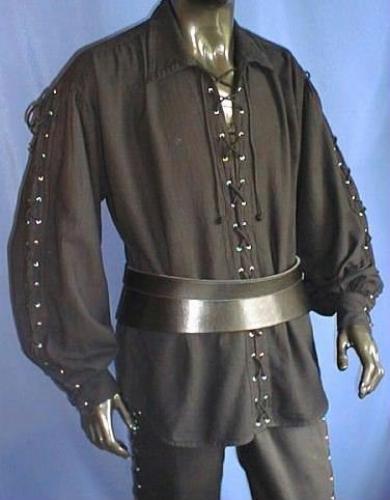 IMEX-MODEN Piratenhemd, geschn�rt - Farbe: weinrot - Gr��e: XXXL