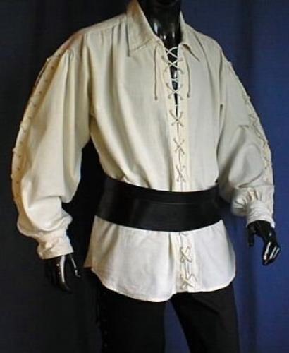 IMEX-MODEN Piratenhemd, geschnrt - Gre: S - Farbe: natur