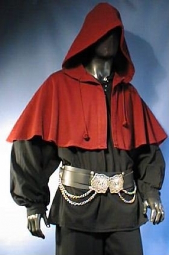 IMEX-MODEN Gugel mit runder Kapuze - Farbe: weinrot - Gre: Einheitsgre