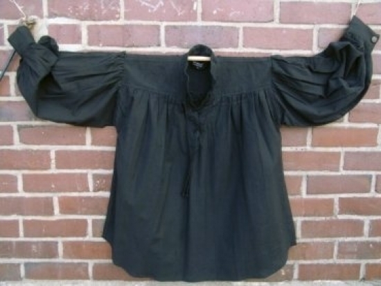 LEONARDO CARBONE Waldluferhemd mit Schnrung - Farbe: schwarz - Gre: S